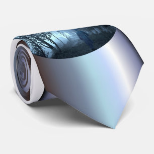 Cravate Un étranger dans le parc dans le brouillard noctur