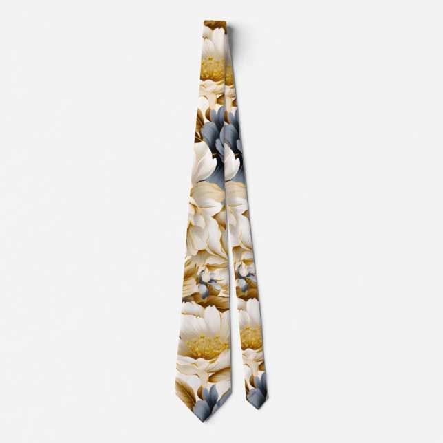 Cravate Un Mariage Floral Series Design 5 (Devant)
