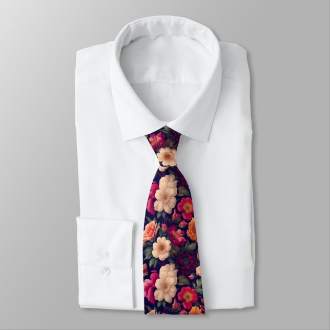 Cravate Un papier peint à motif floral  (Attaché)