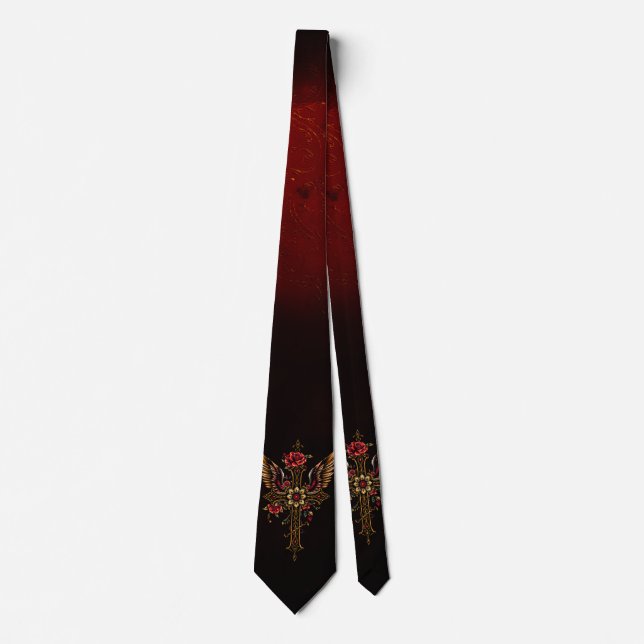 Cravate Une croix élégante (Devant)