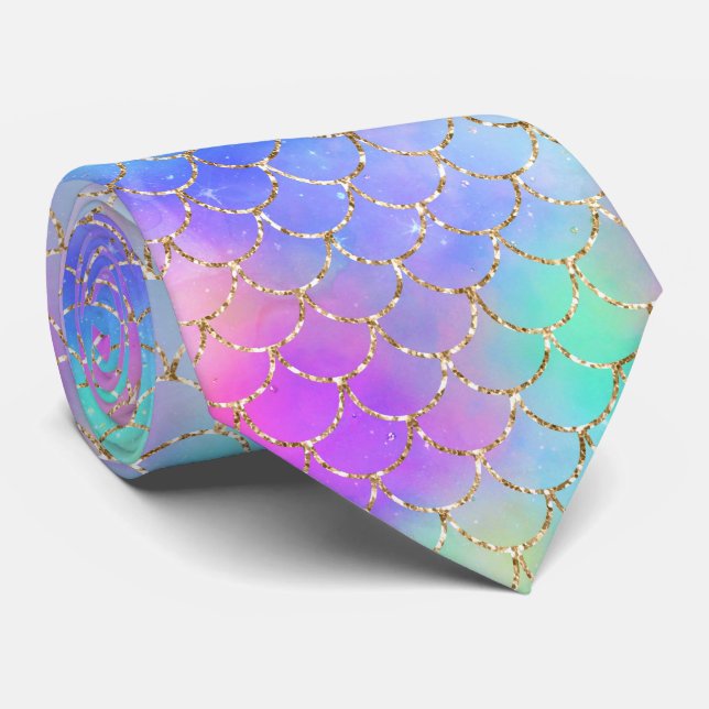 Cravate Une galaxie de sirène Série Design 10   (Roulé)