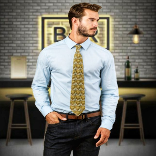 Cravate Une Lumière D'Amour (Dress for a romantic dinner, and to show your love, with this Glimmer of Love Neck Tie!)