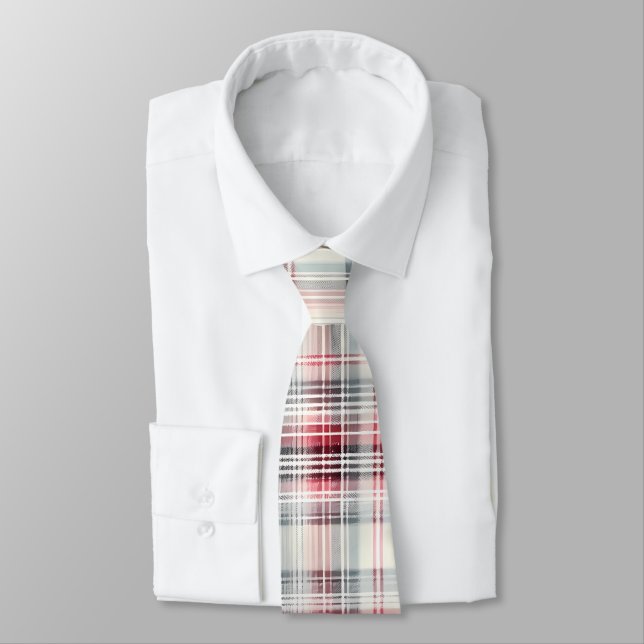 Cravate Une série de dessins floraux tartan de Noël #24 (Attaché)