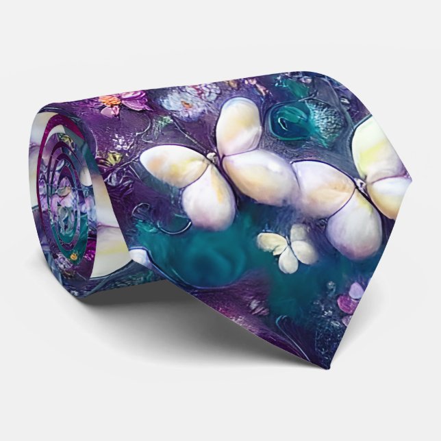 Cravate Une série de papillons mystiques Design 5 (Roulé)