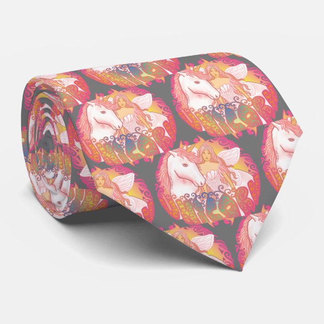 Cravate Unicorn rétro (Roulé)