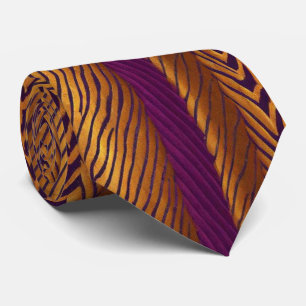 Cravate Unique Luxe Gold Purple