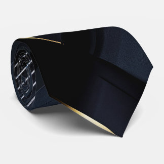 Cravate Urban Sophistication - negro carbón, grises y oro