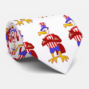 Cravate USA Patriotique Eagle Oncle Sam Necktie