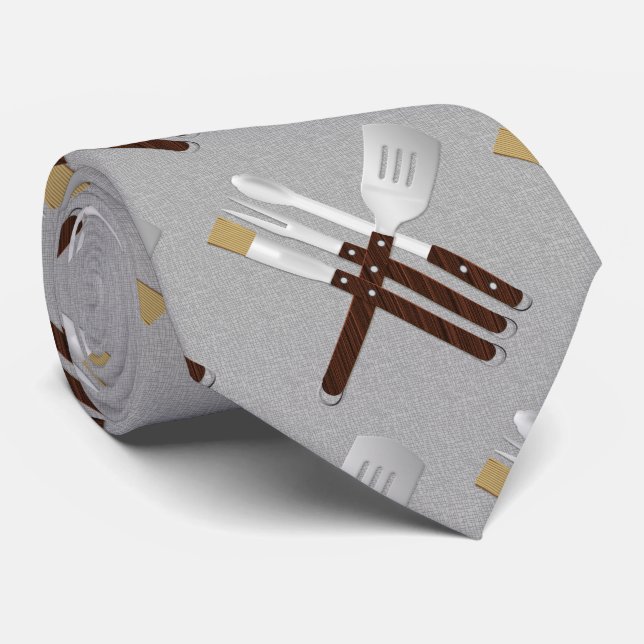 Cravate Ustensiles de barbecue (Roulé)