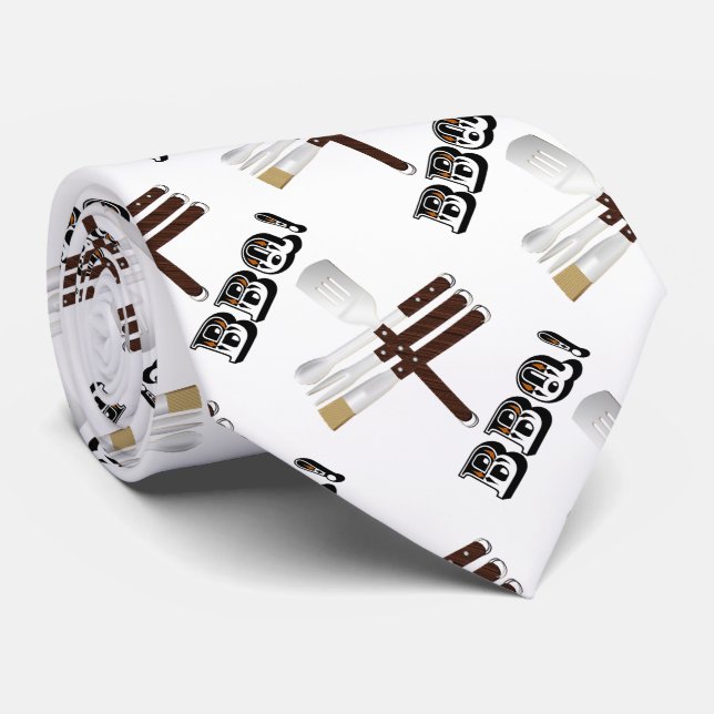 Cravate Ustensiles de barbecue (Roulé)