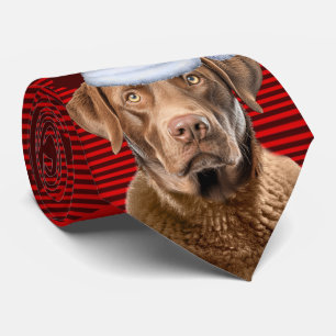 Cravate Vacances Chesapeake Retriever Chien Plaid Noël