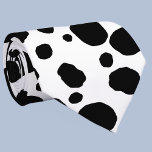 Cravate Vache amusante Imprimer Zones occidentales Motif N<br><div class="desc">Motif original et moderne de style occidental en noir et blanc monochromatique.</div>