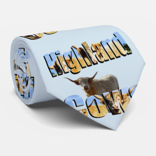 Cravate Vache Highland Avec Vaches Highland Logo D'Image,