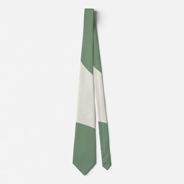 Cravate Vagues simples en vert (Devant)