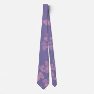 Cravate Valentines Jour Coeurs Aquarelle rose violet