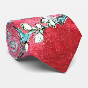 Cravate Van Gogh Almond Blossoms Rouge bleu
