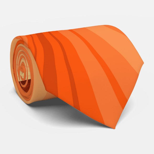 Cravate Vanille rouge orange Abstraite moderne Fractale gr (Roulé)