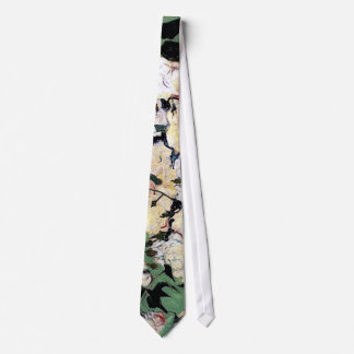 Cravate Vase avec roses roses roses (F682) Van Gogh Art