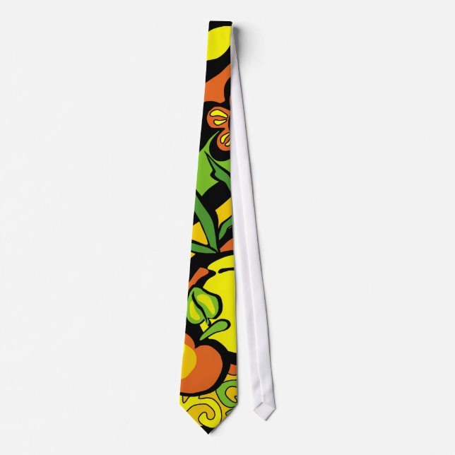 Cravate vase vif avec fleurs (Devant)