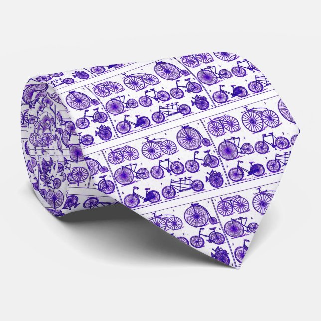 Cravate Vélos vintages (Roulé)
