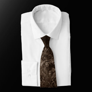 Cravate Velvety Bronze Damask | Grunge baroque Brown