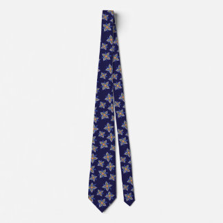 Cravate Véritable fleur géniale bleue