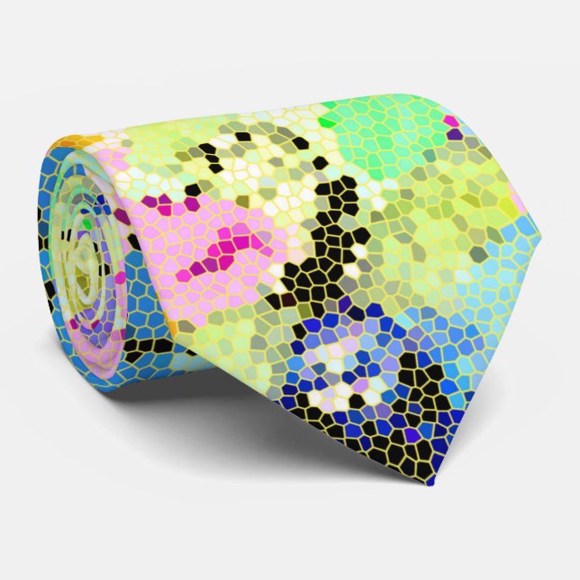 Cravate Verre de l'orchidée, (Roulé)