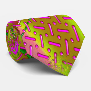 Cravate Verre fondu rose et or Dichroïque Fractable