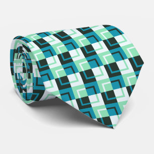 Cravate Vert bleu turquoise Motif Turquoise