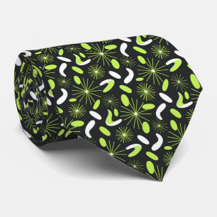 Cravate Vert Citron Vibrant Étoile Modernité du Milieu du 