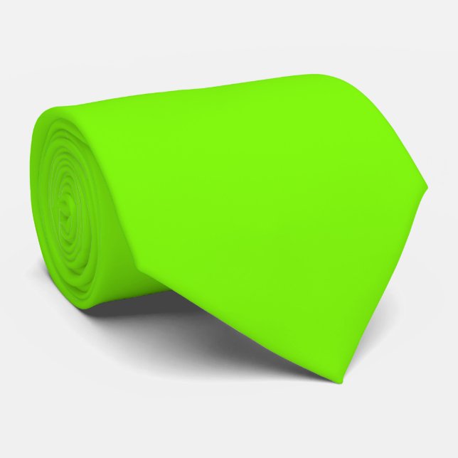 Cravate Vert gazon couleur uni (Roulé)