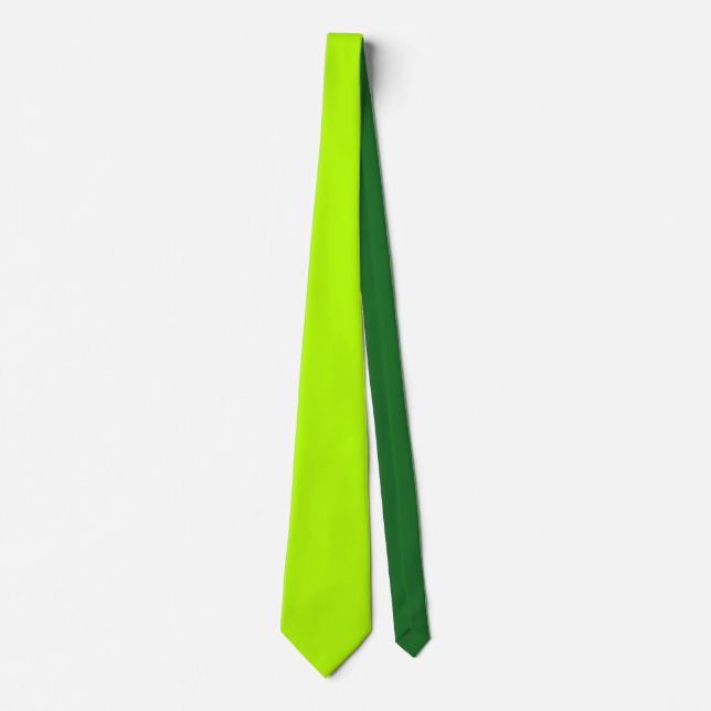 Cravate Vert Lime Électrique Vibrant Prêt à Personnaliser (Devant)