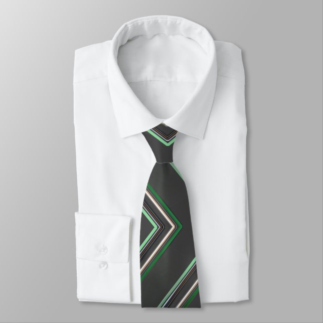 Cravate Vert lointain abstrait (Attaché)