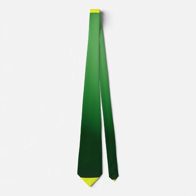 Cravate Vert sur jaune  (Devant)