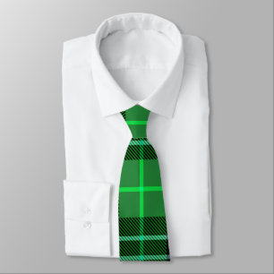 Cravate vert Tartan Plaid