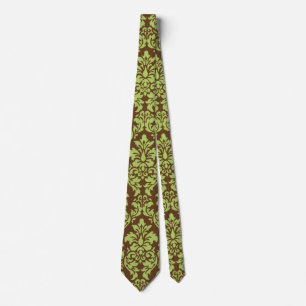 Cravate verte Damask