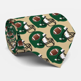 Cravate verte de Tan du football de casque de