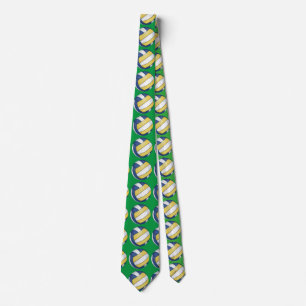 Cravate verte du volley-ball Art Motif