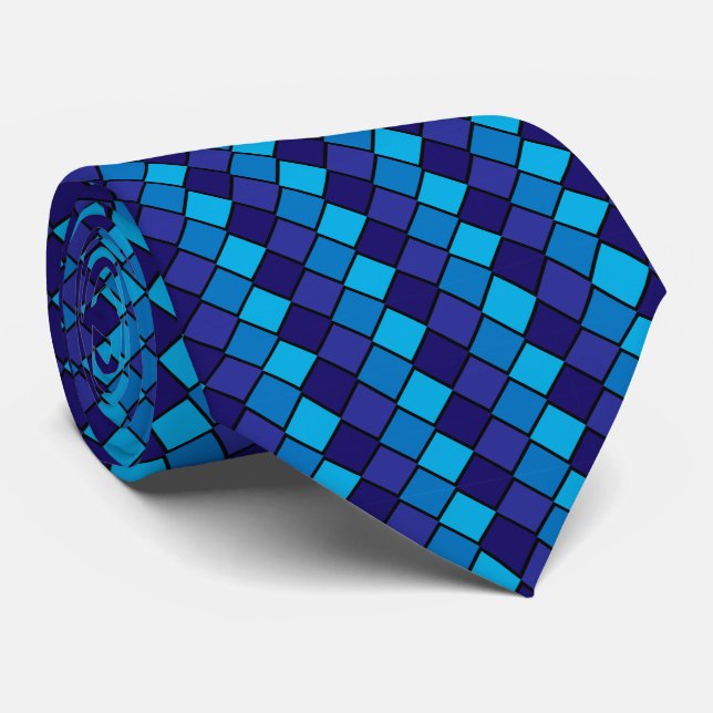 Cravate Veste à col Aqua, Bleu et Violet (Roulé)