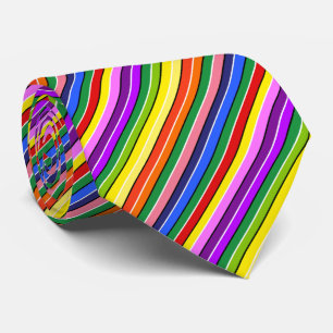 Cravate Vêtement de dopamine coloré Robe rayée arc-en-ciel