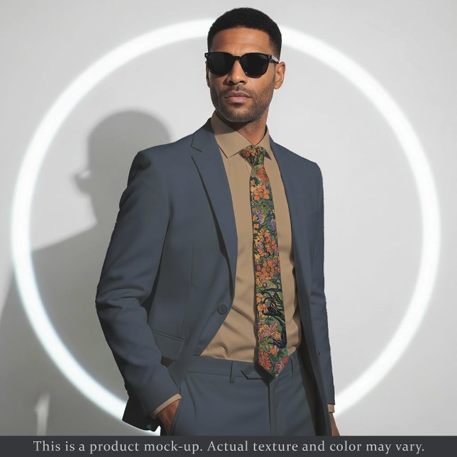 Cravate Vibrant Impressionist Garden Necktie (Créateur téléchargé)