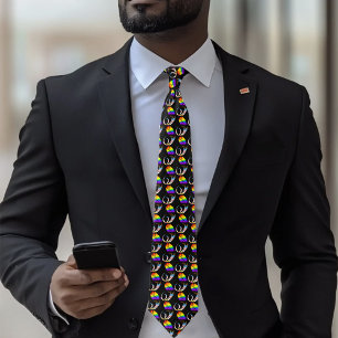 Cravate Vibrant Rainbow Minimaliste Tulipe LGBTQ+ 