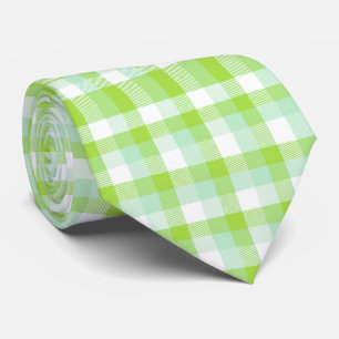 Cravate Vichy vert citron vibrant moderne et audacieux
