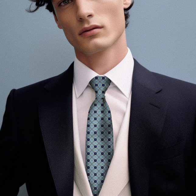 Cravate Victorien Edelweiss Pois d'or Vintage (Créateur téléchargé)