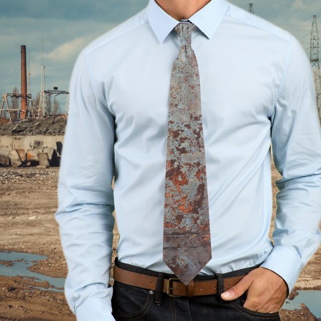 Cravate Vielle porte rouillée peinte (Créateur téléchargé)