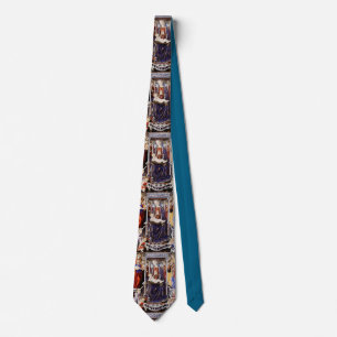 Cravate Vierge à l'Enfant enthronée avec un ange musicien