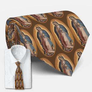 Cravate Vierge Marie de Guadalupe Mexique Espagnol