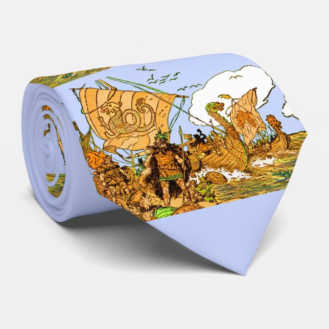 Cravate Vikings print  (Roulé)