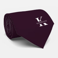 Vin Violet | Monogramme+Nom Élégant | Un Côté