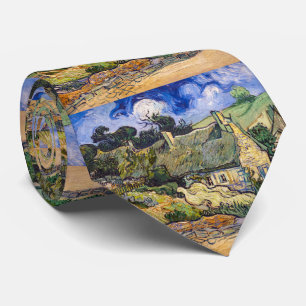 Cravate Vincent Van Gogh - Chalets de chaume à Cordeville